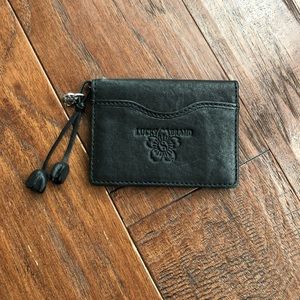Lucky leather mini tab wallet